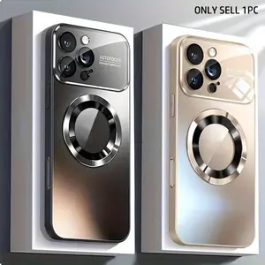 New large window instant 17 magnetic matte iPhone case - shockproof glass camera lens protection, with magnetic wireless charging function - suitable for iPhone 17 16 15 14 13 12 11 Pro Max Plus men's and women's protective cases Accessories Cover