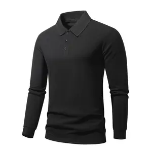 Men's Casual Long Sleeve Polo Shirt Quick Dry Golf Tennis Top Comfortable Equestrian Fashion Sports Apparel with Collar and Cuff Design for Parties Vacation Travel