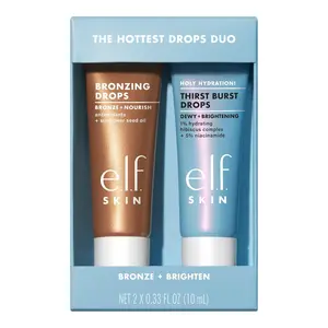 e.l.f. SKIN The Hottest Drops Duo Skincare Set - Holy Hydration! Thirst Burst & Bronzing Products, Brightening, Hydrating, Hyaluronic, Nourishing with Sunflower Oil, for Dewy Sun-Kissed Look, Vegan & Cruelty-Free