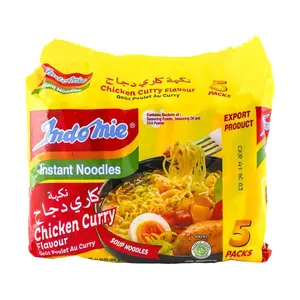 Indomie Mi Goreng Curry Chicken Flavor Instant Noodles - 5 Packs, 80g Each - Authentic Indonesian Ramen, Quick & Easy Meal