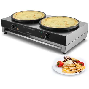 Spring new arrivals 16-Inch Electric Crepe Maker Commercial Crepe Machine 3400W Double Head
