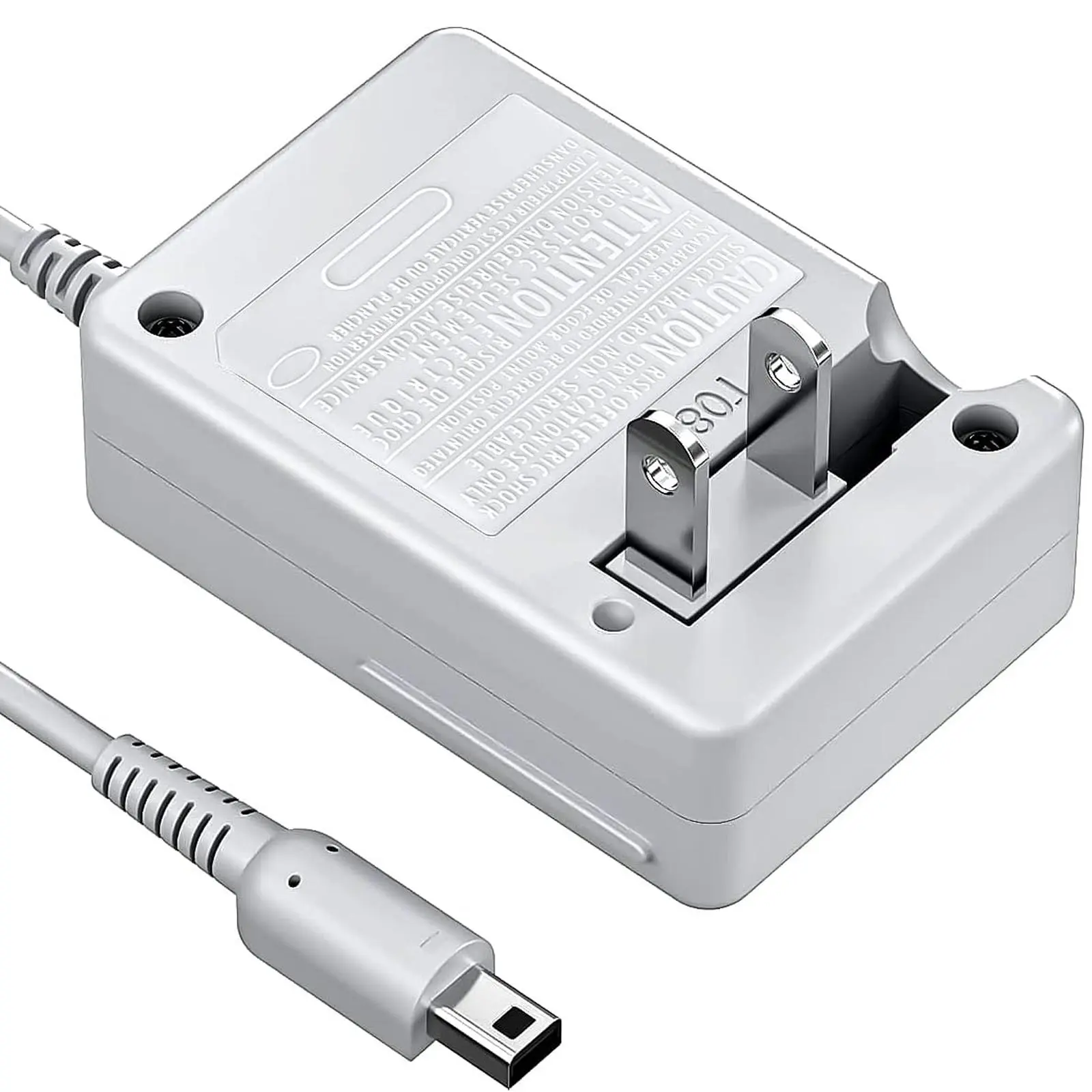 Charger for Nintendo 3DS, Power Adapter Replacement for Nintendo 3DS/DSi/DSi XL/2DS/2DS XL/New 3DS XL, 100-240V Wall Plug AC Adapter for 2DS 3DS Console, Multifunctional USB Charging Cable
