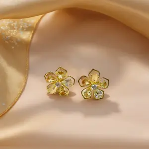 Swyii Dainty Floral Ear Studs, Elegant Jewelry for Women for Party, Trendy All-match & Exquisite Jewelry for Holiday Gift Ideas, Countdown Look, Party Glam, SpringGifting, Easter