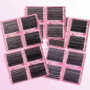 Mixed Length Individual False Eyelashes, 1 Box Natural Look Eyelash Extensions, Self Grafting Curl Eyelashes, False Eyelashes for Women and Girls, Makeup
