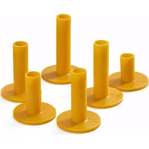 51/45/6 Pcs Rubber Golf Tees for Mats, Golf Mat Tee Set for Driving Range & Simulator, Durable Unbreakable Rubber Tees, 11 Rubber Tees + 40  Golf Tees (2-3/4'' & 3-1/4'', 20 Each)