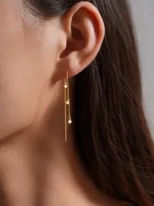 Retro temperament fringed earrings, fashionable long fringed earrings inlaid with zircon women's luxury earrings, the first choice for gifts