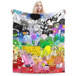 BFDI themed printed flannel blanket is suitable for sofas, offices, beds, camping, and travel. It is soft and comfortable, making it a great gift option