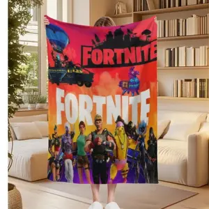 Fortnite Game Theme Flannel Blanket, Soft Warm Decorative Throw, Versatile Use for Sofa Bed Couch Chair Camping Travel.Polaris Blanket