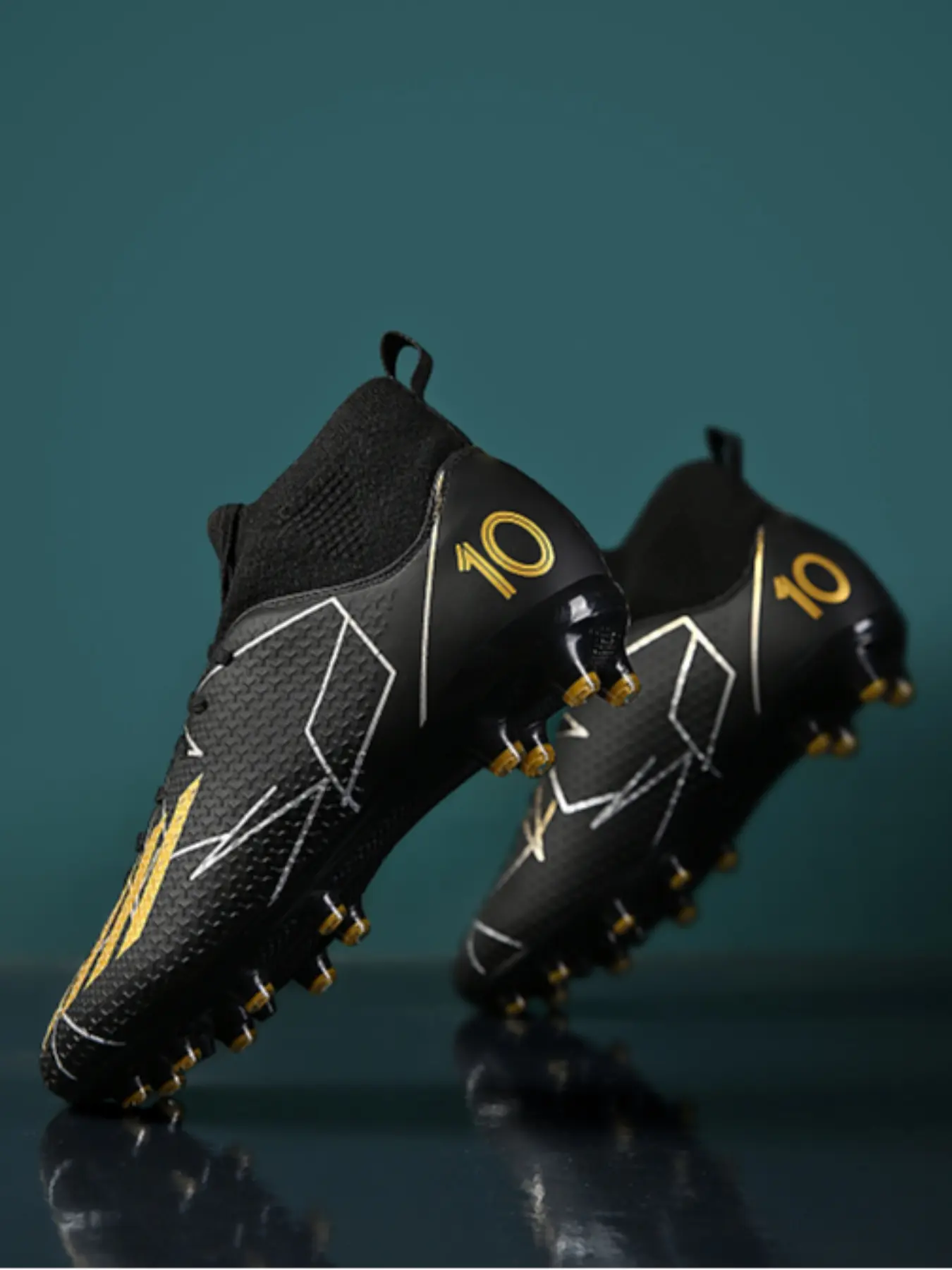 Men's Sports Football Shoes, Sports Lace Up Soccer Shoes, Football Cleats, Training Shoes for All Seasons, Football Field Boots, Tf Soccer Shoes