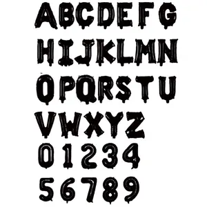 Custom your phrases Black Color - 16 inch Letter Foil  Number   Birthday Party Wedding Anniversary New Year Eve Count Down Graduation Wild One Grad Bride Mr Mrs Baby Shower Birthday Party Room christmas  0