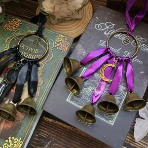 Witch Bell Door Handle Ornament - Wind Chime Home Decor for Windowsills, Suitable for Christmas and Halloween