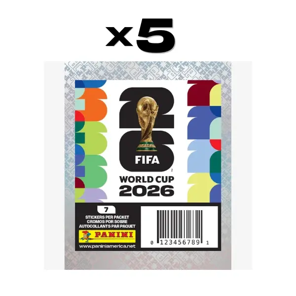 2026 Panini FIFA World Cup Soccer 5 pack bundle - U.S. Version