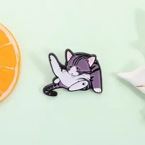 Funny Cat Enamel Pin Cartoon Brooch Lapel Cute Backpack Badge Fashion Interesting Jewelry Accessories Gift For Friends