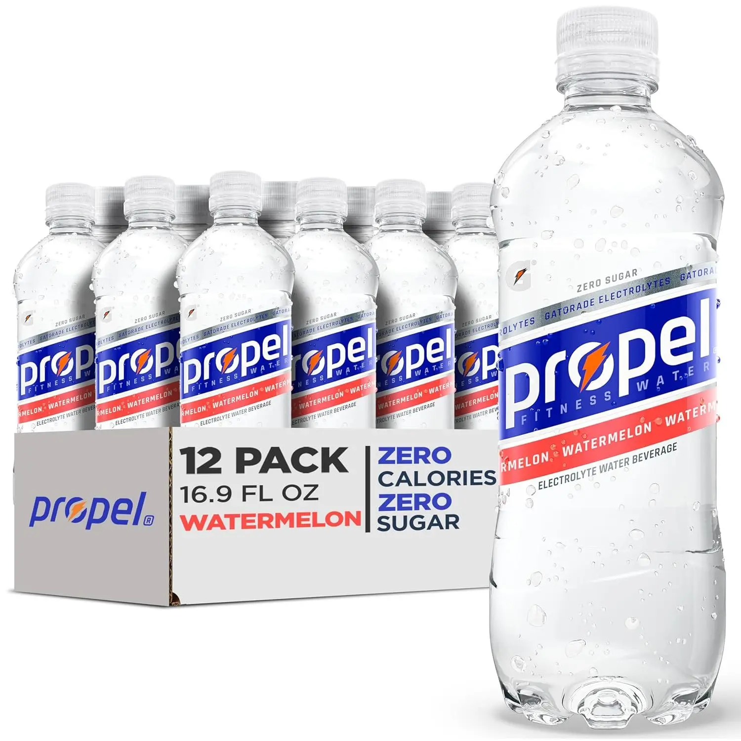 Propel, Kiwi Strawberry, Zero Calorie Sports Drinking Water with Electrolytes and Vitamins C&E, 16.9 Fl Oz (12 Count)