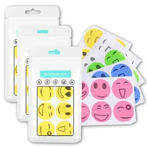 Mosquito Repellent Patches DEET-Free Smiley Face for Kids & Adults Safe Effective Fun Protection