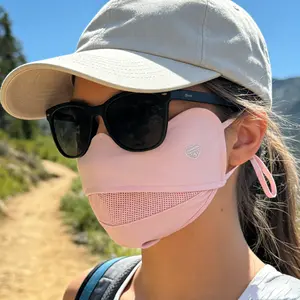 Women's Ice-Fibre Sun Protection Face Mask: UV-Protective, Washable, Lightweight, Stylish, New Design, Eye-Protecting, Breathable Summer Face Cover
