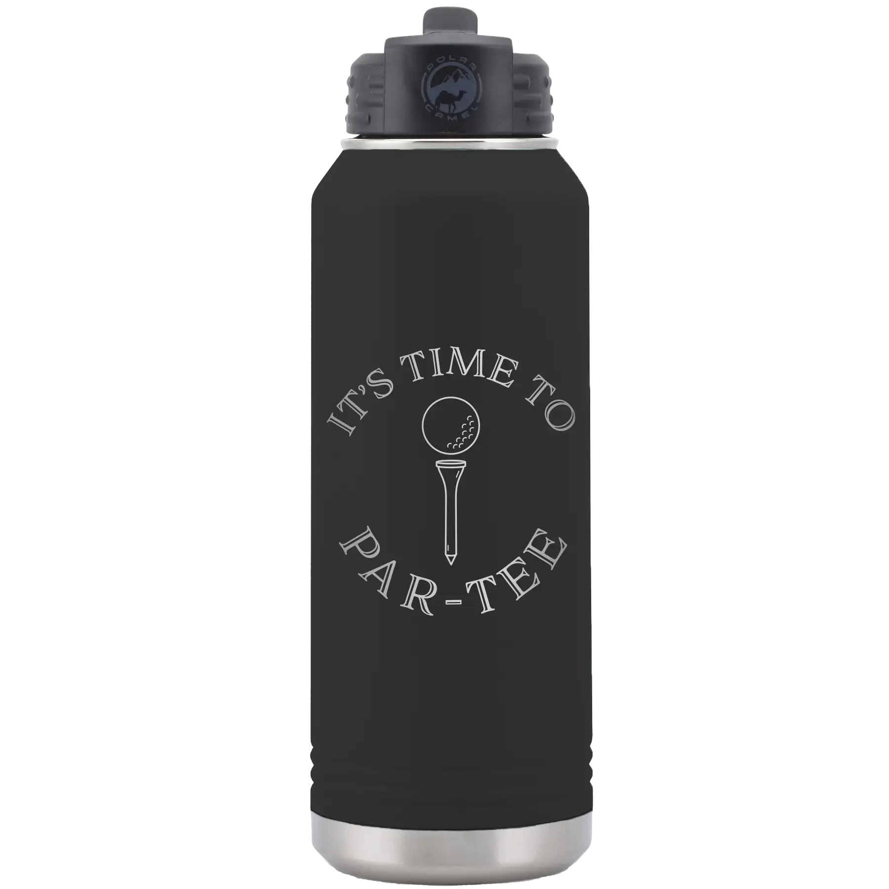 Personalized Its time to Partee 32 oz Water Bottle - Black