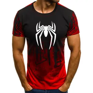 Sports Spiderman Quick-Drying Clothes Summer 3D Men'S Short-Sleeved T-Shirt Sports Superman Captain America Tights Foreign Trade