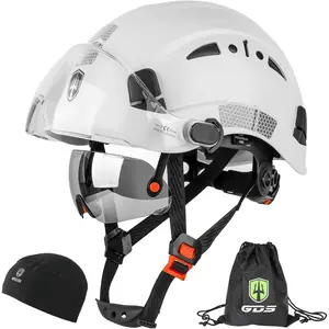 Safety Hard Hat with Tinted & Clear Visor Vented Construction Helmet Cascos de Construccion ABS Work hardhats for Men