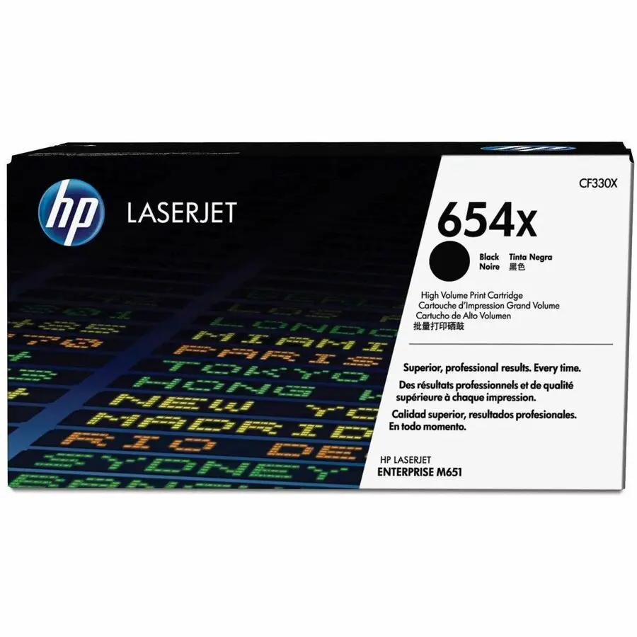HP 654X CF330X High-Yield Black Original LaserJet Toner Cartridge