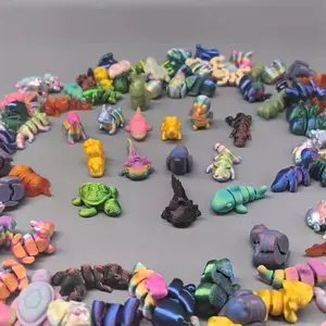 51pcs 3D Printed Animal Models, Animal Decorations, Decorative Figurines, Random Styles Colors, Home Office Cute Desktop Decor, Creative Gifts for Family Friends, Holiday Decoration, Ornaments