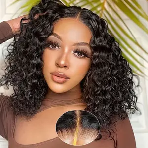 2024 Wear and Go Glueless Wigs Human Hair Pre Plucked Bob Wig Human Hair Pre Cut Body Wave Lace Front Wigs Human Hair For Beginners No Glue 4x4 Closure Wigs For Black Women Human Hair (14 Inch Bob Wig)