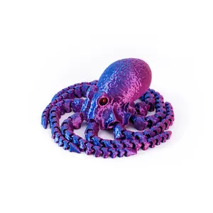 A 3D printed octopus ornament, a desktop decorative piece featuring movable tentacle joints with cutting-edge technology, the perfect choice for Halloween, Christmas, and Easter | Festive home decor and unique party gift, Collectible Figurines