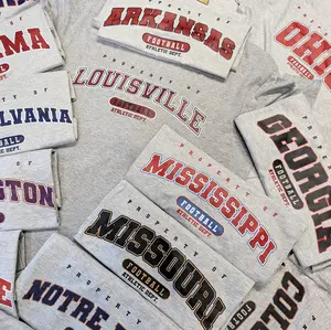 Vintage All College Football PE Varsity Comfy T Shirt