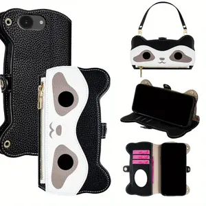 Faux Leather Flip Wallet Case sutible for iPhone X XS MAX 6 6S 6+ 7 8 11 12 13 14 15 16E 16+ Pro Max Multifunctional with Multiple Card Slots Coin Pocket Long Strap for Crossbody Use Scratch-Resistant Drop-Proof And Anti-Theft Protective Cover