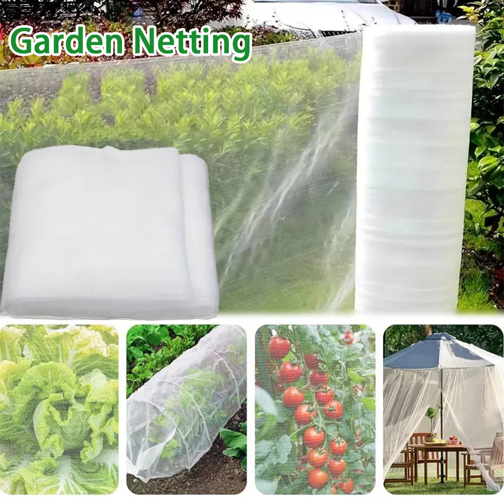 Garden Netting Insect Pest Barrier Bird Netting for Garden Protection,Row Cover Mesh Netting for Vegetables Fruit Trees and Plants