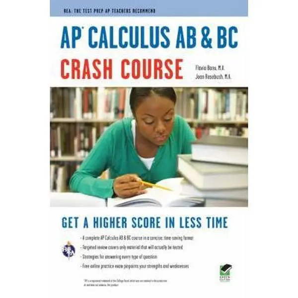 USED Book - AP® Calculus AB & BC Crash Course Book + Online (Advanced Placement (AP) Crash Course) by J. Rosebush (Paperback) - english