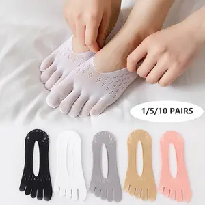 Women's Breathable Mesh Invisible Socks, Compression Toe Design, Anti-Slip Silicone Strips, Ultra-Thin Boat Socks, Athletic Running Socks, Perfect Gift