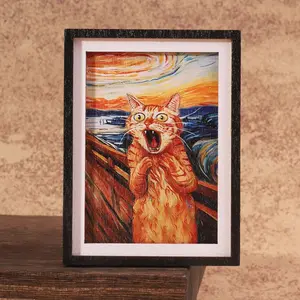 1PC Oil Painting Style Refrigerator Magnet, Fun Animal Fridge Magnets for Office Living Room Bedroom, Perfect Gift for Art Lovers