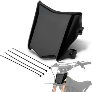 E Bike Front Number Plate Holder, Thicker Plastic License Plate with 4x Zip Ties, Compatible with Various Electric Dirt Bikes, License Plate Frame