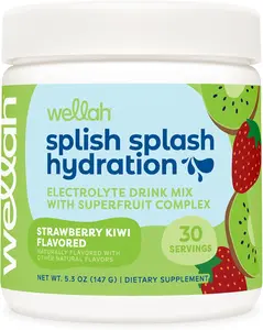 Splish Splash Hydration Electrolyte Drink Mix (Strawberry Kiwi Flavored, 30 Servings)