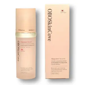 OBOSkinCove 4-in-1 Sunscreen Moisturizing Concealer Foundation SPF 50+ Upgraded Version Color Changing Bionic Liquid Suitable for Any Scene