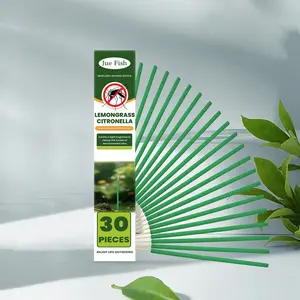 Jue Fish Lemongrass Incense Stick, Herbal Essential Oil Mosquito Repellent, Natural Bug Repellent, Outdoor Camping Home Portable Aromatherapy Stick