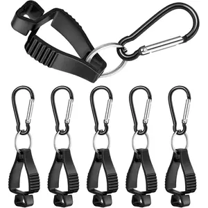 6 Pcs Glove Clips for Work Glove Holder Grabber Safety Clips for Construction Work Accessories Helmets Hanger Clamp