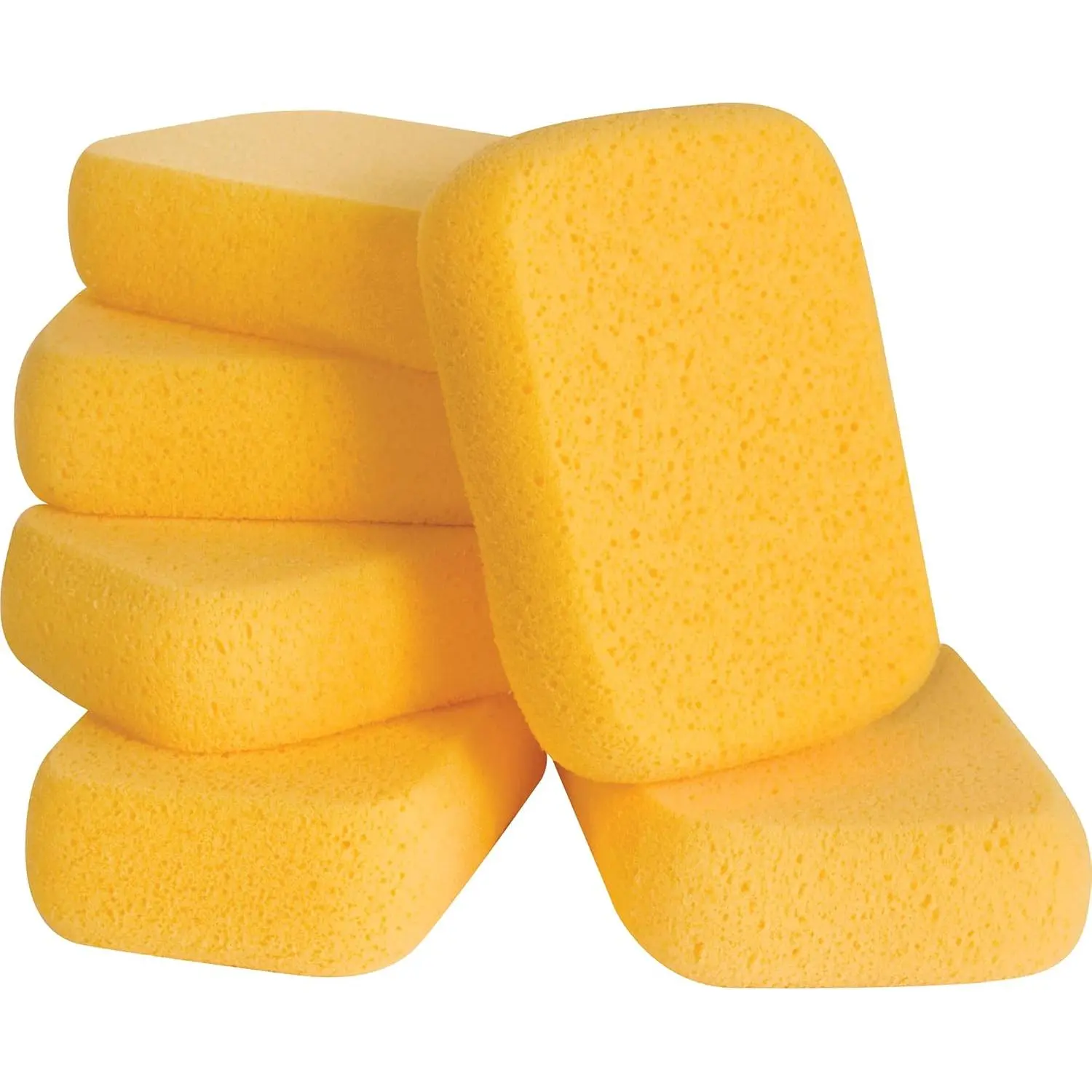 70005Q-6D 7.5 Inch x 5.5 1.875 Grouting  Cleaning and Washing Sponge X-Large 6-Pack 6 Pack Yellow Count