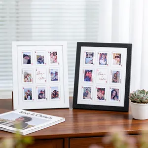 Creative 8 Grid Poker Card Decorative Stand Frame, Modern Frames, 3 Inch Memory Photo Frame, Best Choice for Nostalgic Decoration, Party Style