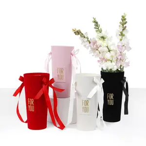 Premium Quality Velvet Cone/Vase for Flowers, Various Colors