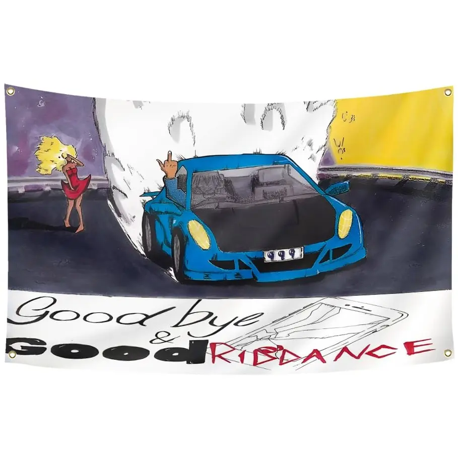 9 Goodbye Hip Hop Flag 3x5 Feet Rapper Music Tapestry for Bedroom Living Room Dorm Wall Decor
