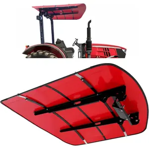 HECASA Red Canopy Compatible With All ROPS 48-3/8" X 48-3/8" Equipped Tractors and Mowers With 2" x 2" or 2" x 3" ROPS (Adds About 4" to Tractor Height)