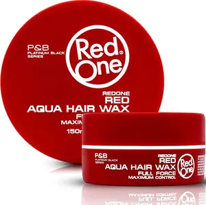 Hair Wax Red 150ml | Ultra Hold & Maximum Control | High Shine Styling Wax for Men & Women | Edge Control & Non-Sticky Finish | Strawberry Scent | Professional Barber Hair