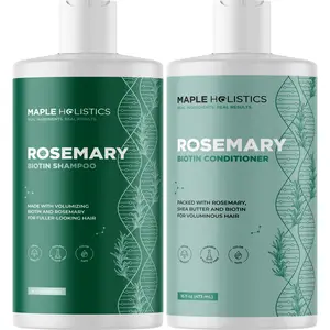 Biotin Rosemary Shampoo and Conditioner Set - Vegan Sulfate Free Biotin Shampoo and Conditioner Set Hair Growth Complex with Rosemary Essential Oil