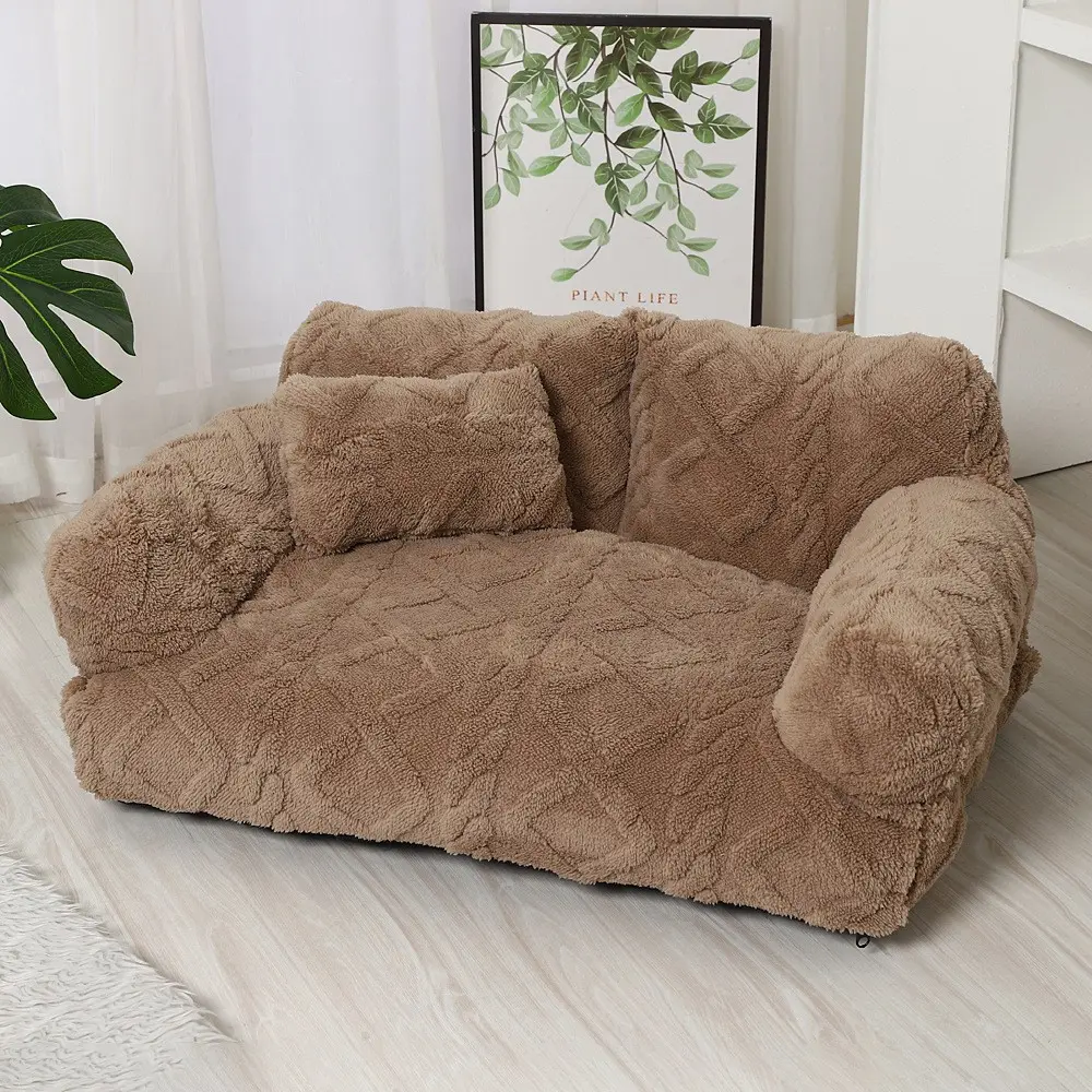 Ergonomic Pet Sofa Bed for Ultimate Comfort, Perfect Cozy Home Retreat for Dogs and Cats, Soft PP Cotton Material for All Seasons, Shaped Beds
