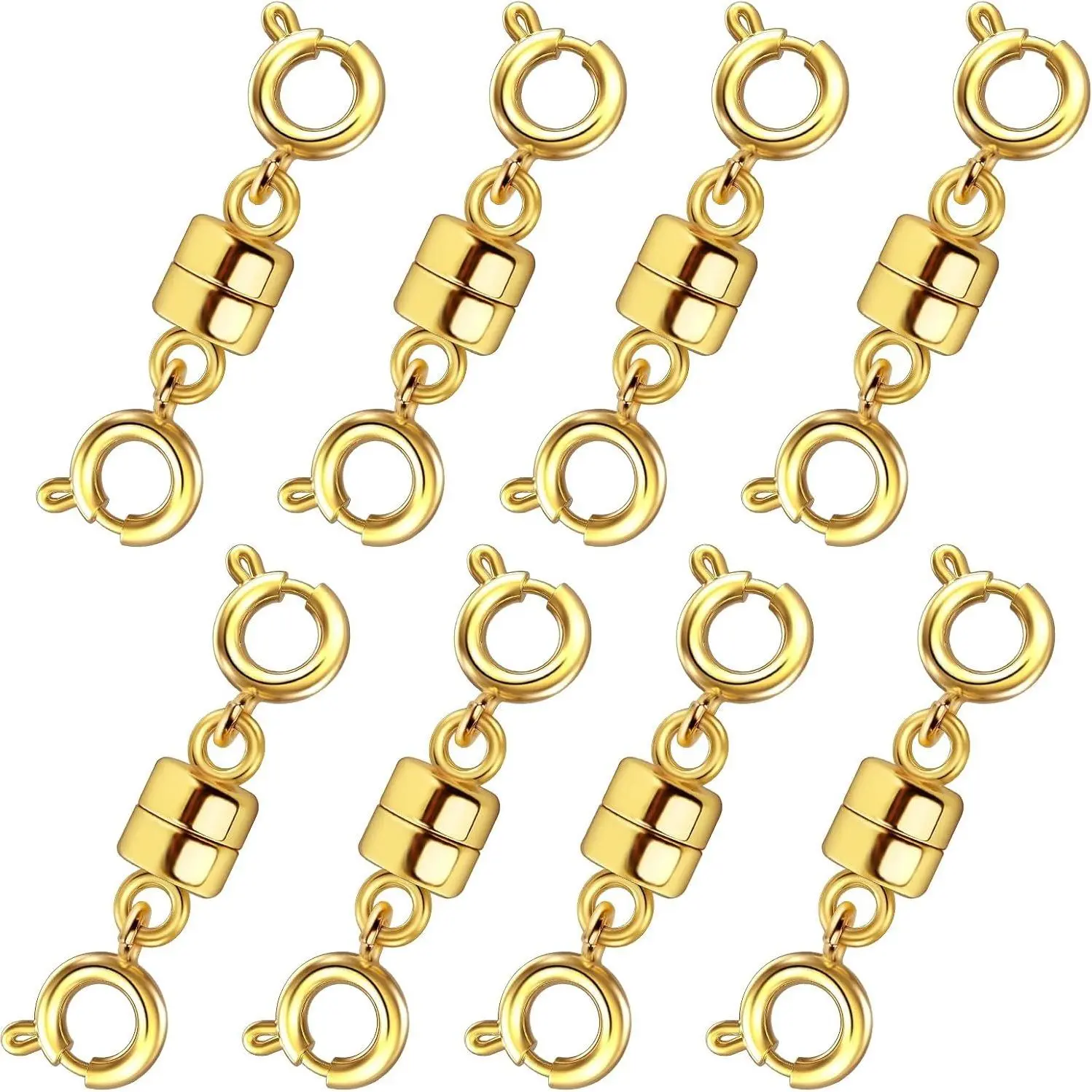 Magnetic Necklace Clasp|Multi Necklace Layering Clasp Gold and Silver|Magnetic Jewelry Clasps for Necklaces Extender Bracelet Clasps and Closures