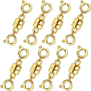 Magnetic Necklace Clasp|Multi Necklace Layering Clasp Gold and Silver|Magnetic Jewelry Clasps for Necklaces Extender Bracelet Clasps and Closures