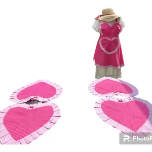 Apron set pink napkins placemats