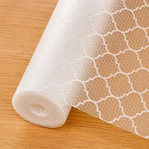 Shelf Liner for Kitchen Cabinets – Non-Adhesive Waterproof Drawer Liner – Durable EVA Material Easy-to-Cut Shelf Paper for Refrigerator, Cupboard, Dresser with Modern Pattern (17.7"W x 78.7"L)